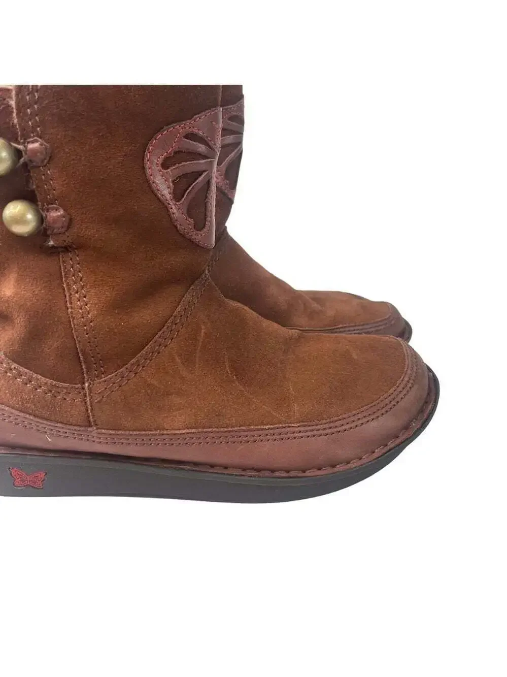 Alegria ASP-6126 Aspen Size 11 Brown Suede Sherpa Lined Wedge Sole Winter Boots